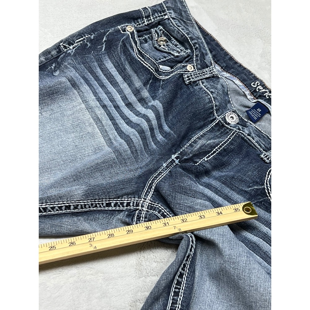 Amethyst Series 31 Women's Flare Jeans 22 Blue Denim Contrast Stitch Western - Picture 7 of 12